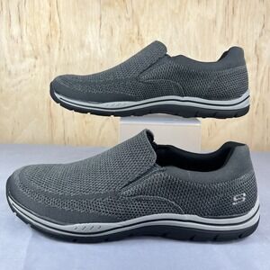 Skechers Men's Slip-On Shoes Size 14 Gray Mesh Relaxed Fit Memory Foam Used